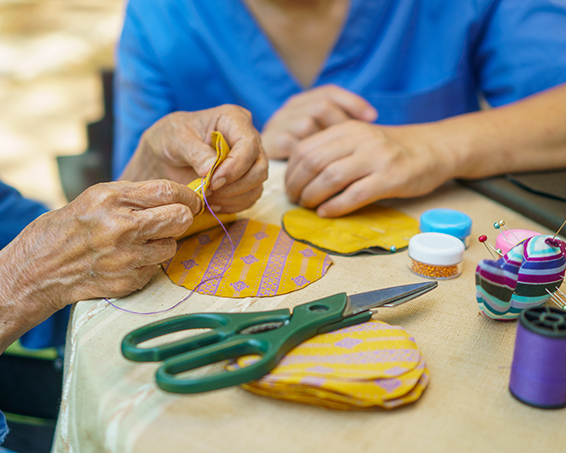 arts and crafts at Cedar Lodge Care Home