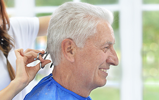 man at barber