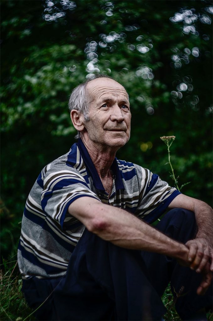 Resident at Cedar Lodge Care Home in garden
